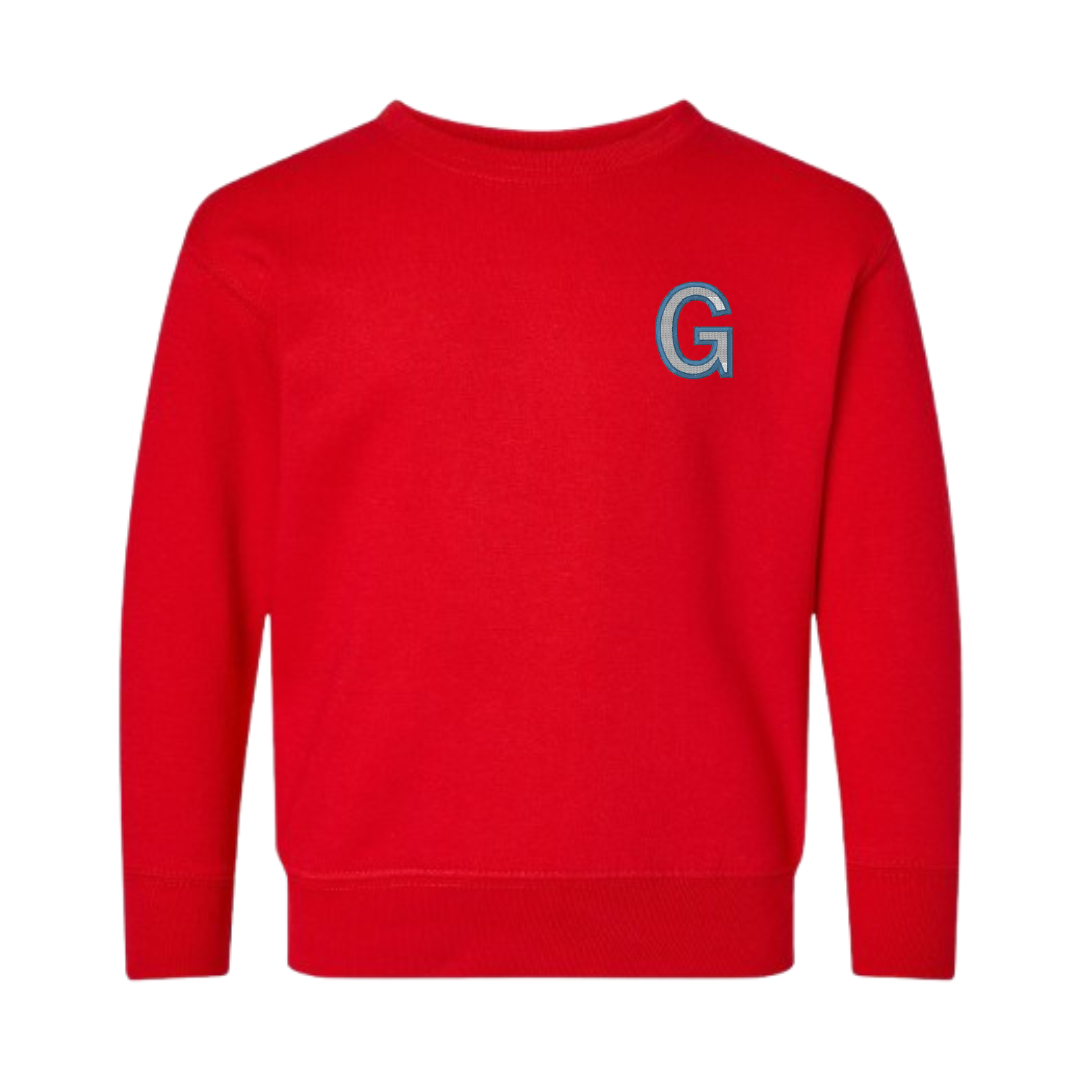 Monogrammed Boy Toddler Fleece Crewneck Sweatshirt