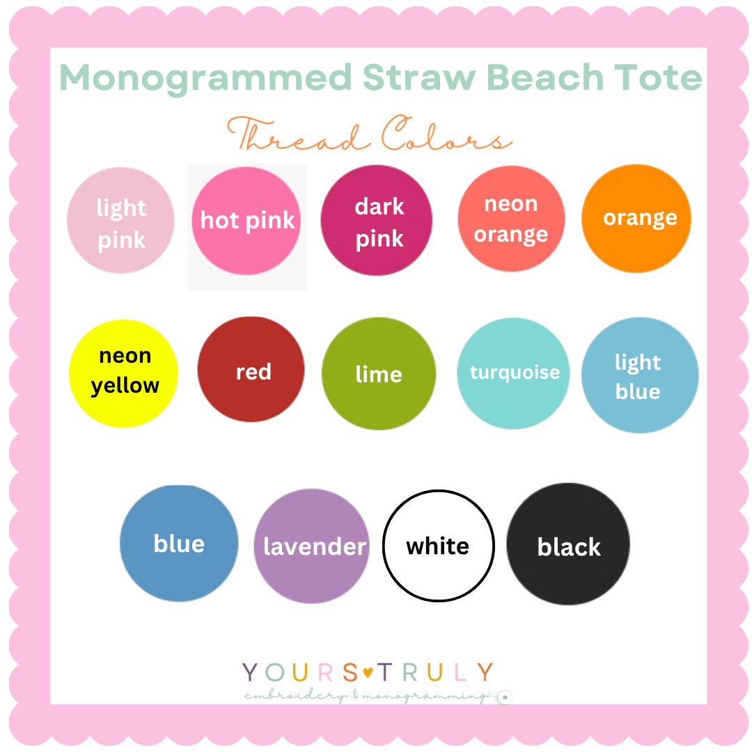 Monogrammed Straw Beach Tote