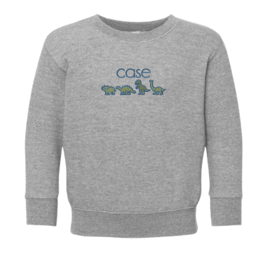 Monogrammed Boy Toddler Fleece Crewneck Sweatshirt