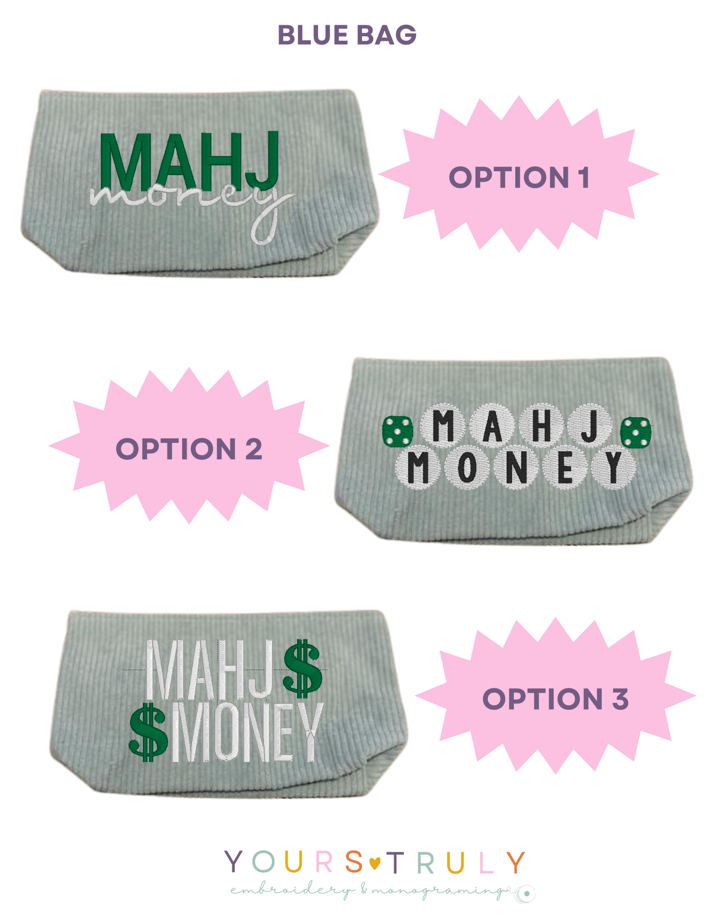 Mahj Money Zipper Pouch