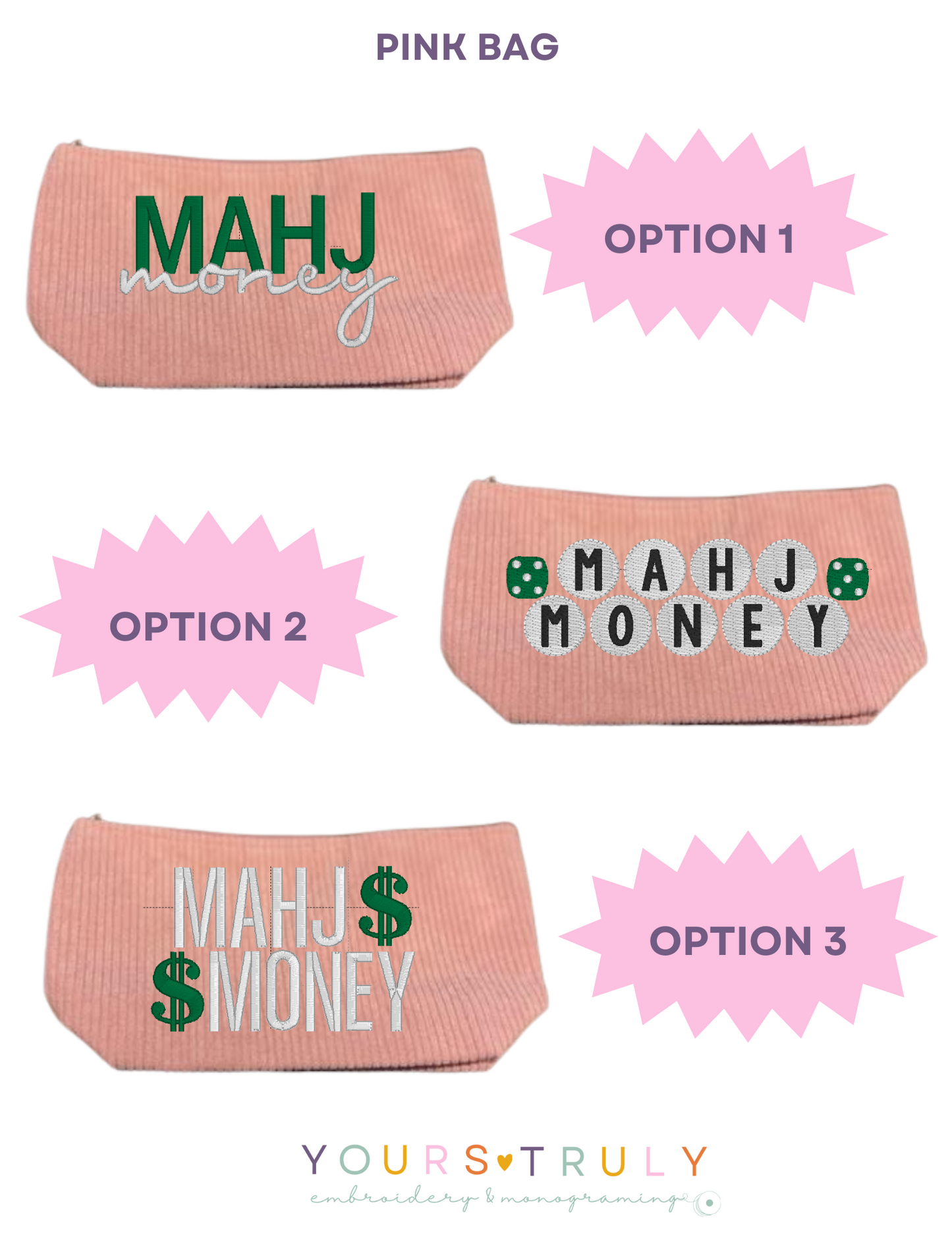 Mahj Money Zipper Pouch