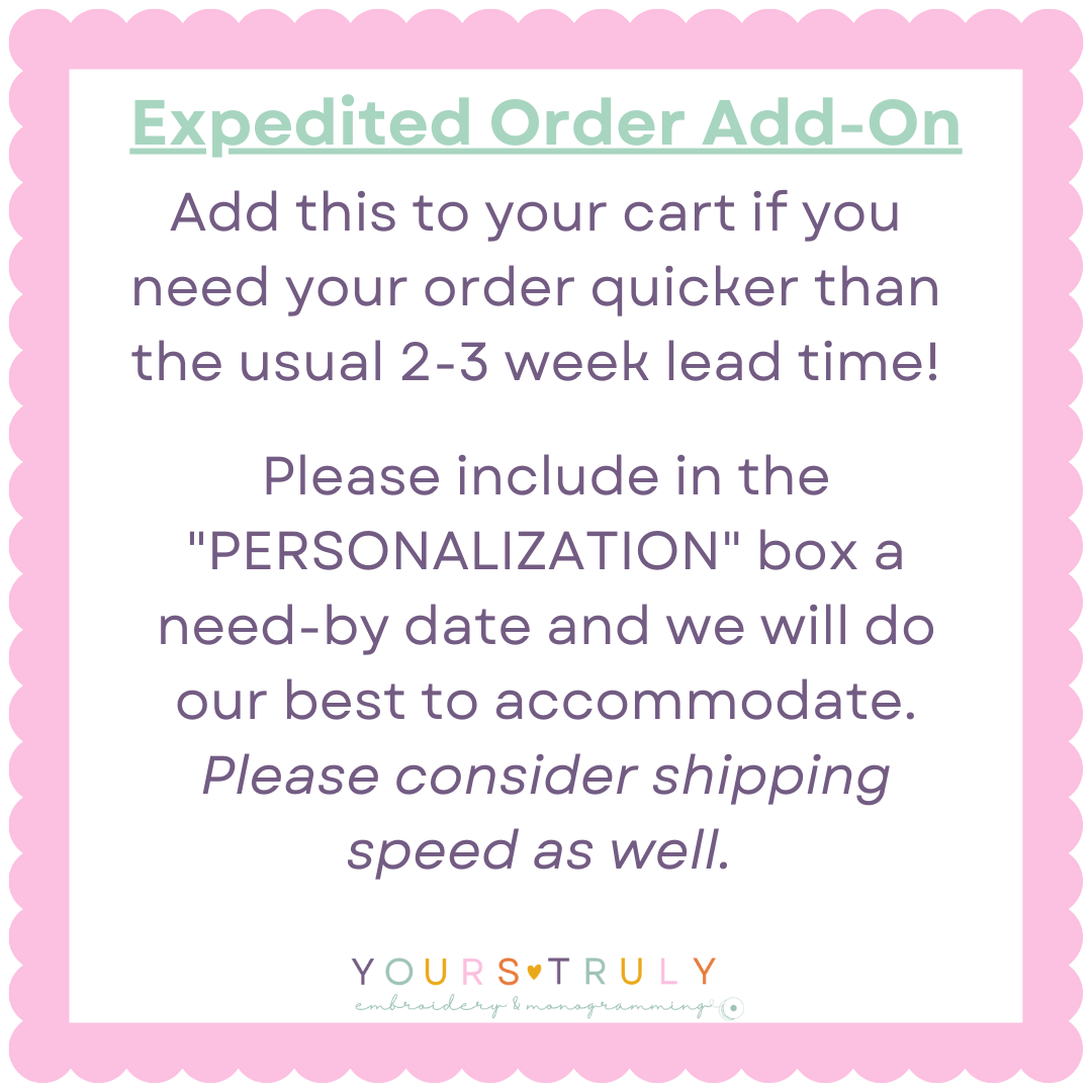 EXPEDITED ORDER ADD-ON