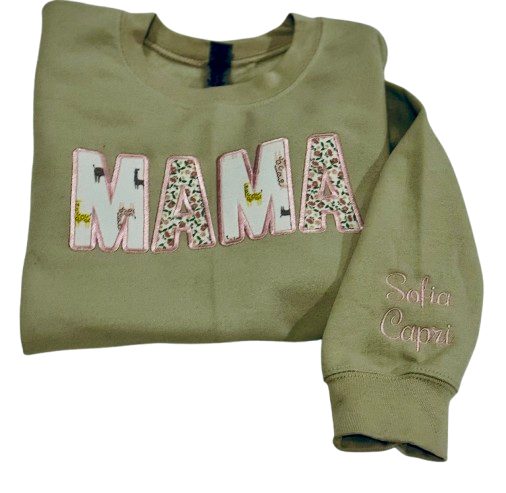 Custom Applique "MAMA" Keepsake Sweatshirt