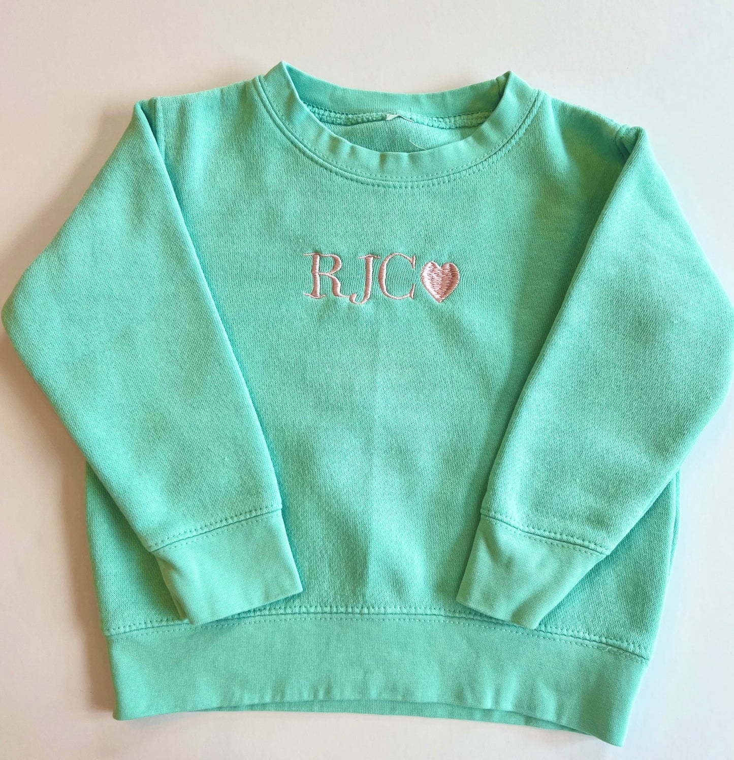 Monogrammed Girls Toddler Fleece Crewneck Sweatshirt