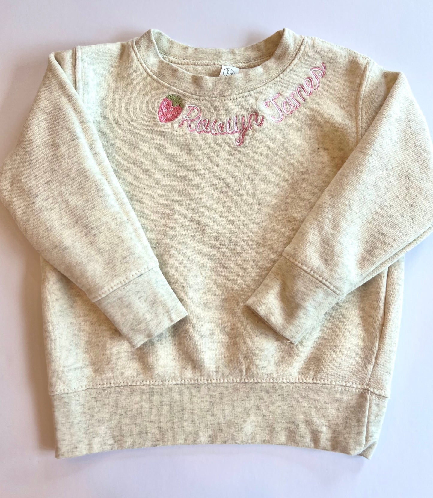 Monogrammed Girls Toddler Fleece Crewneck Sweatshirt