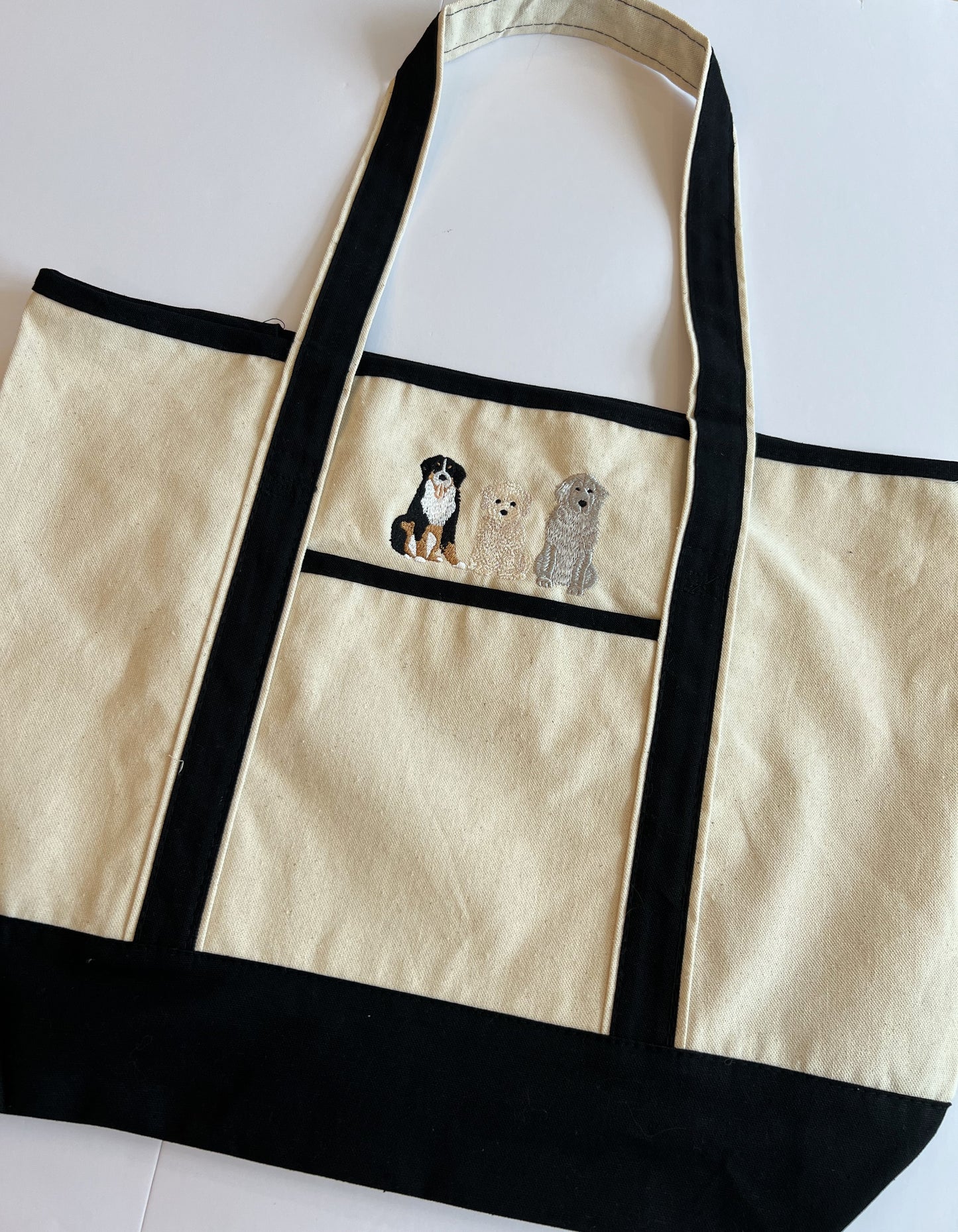 Embroidered Dog Tote