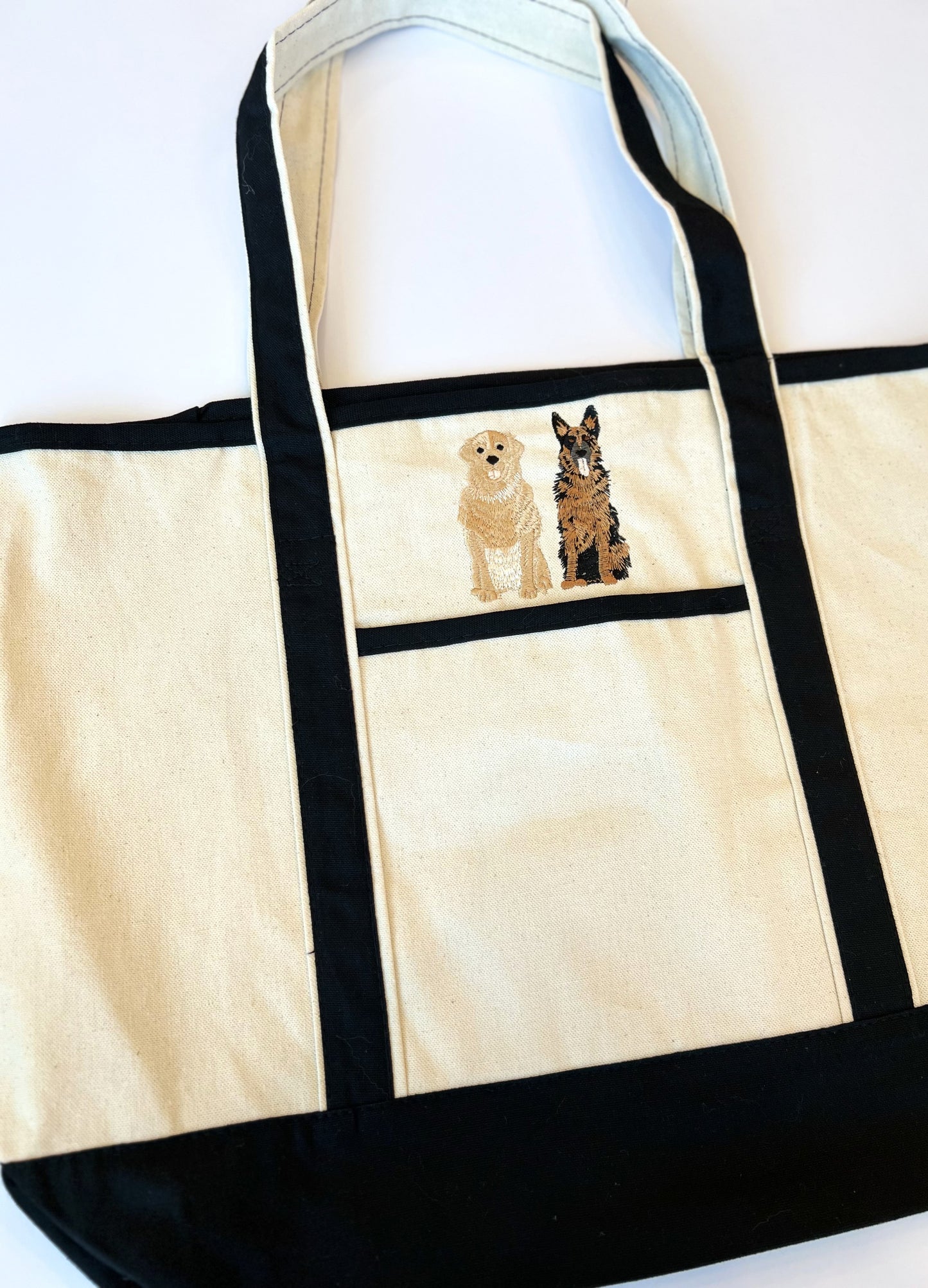 Embroidered Dog Tote