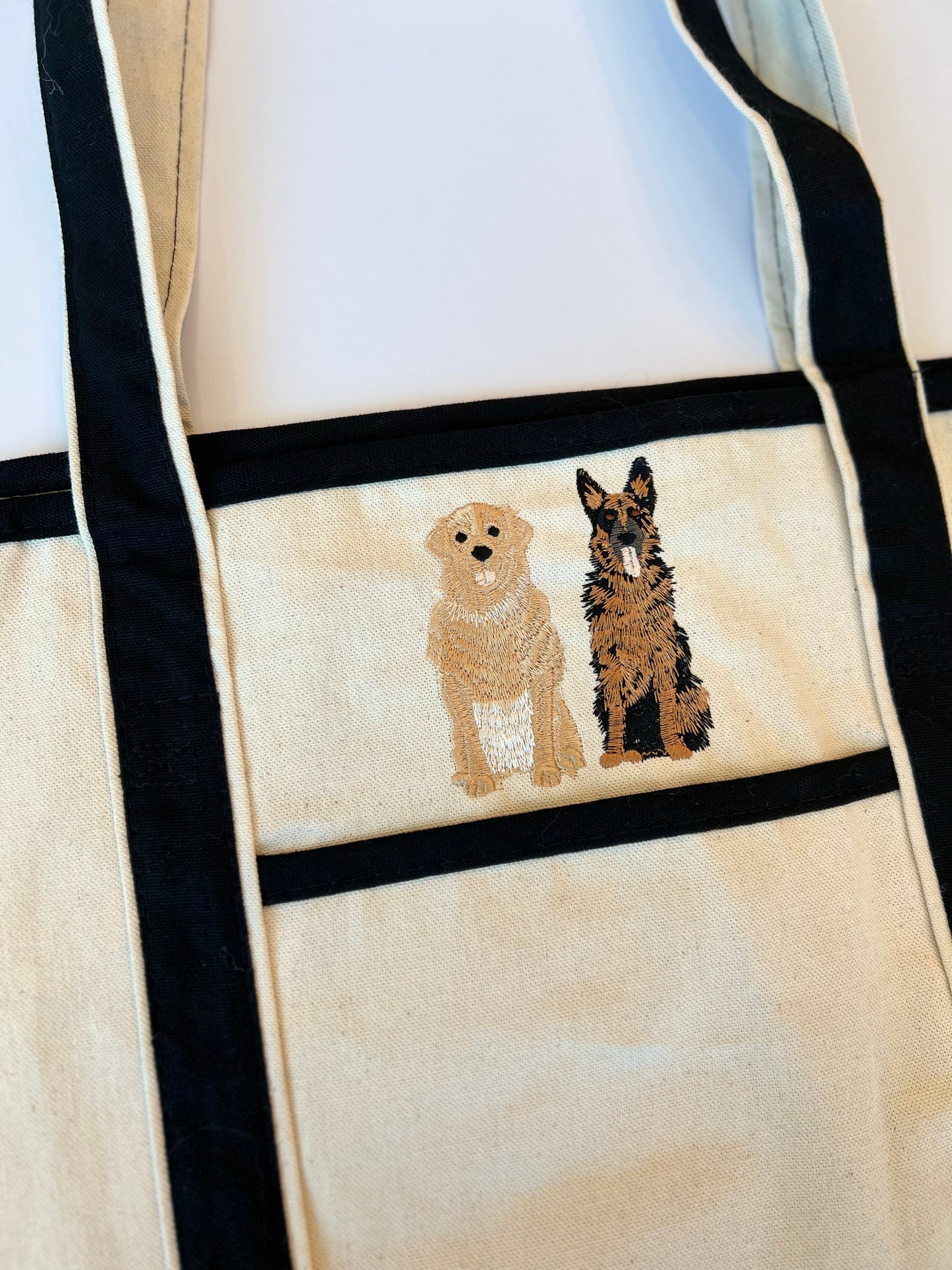 Embroidered Dog Tote