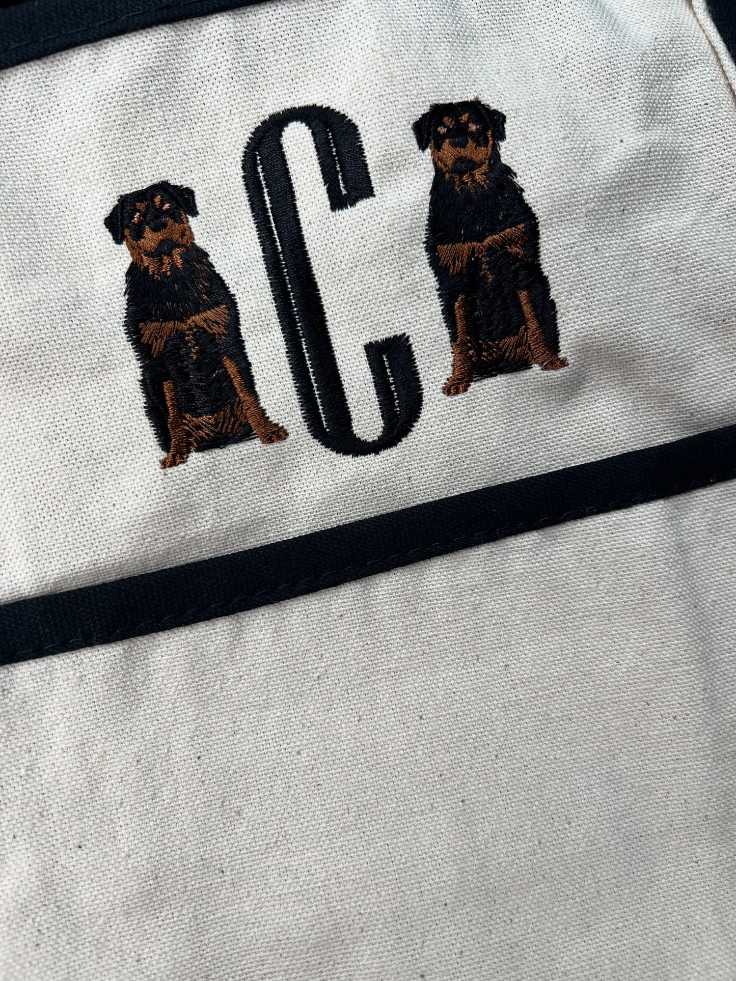 Embroidered Dog Tote