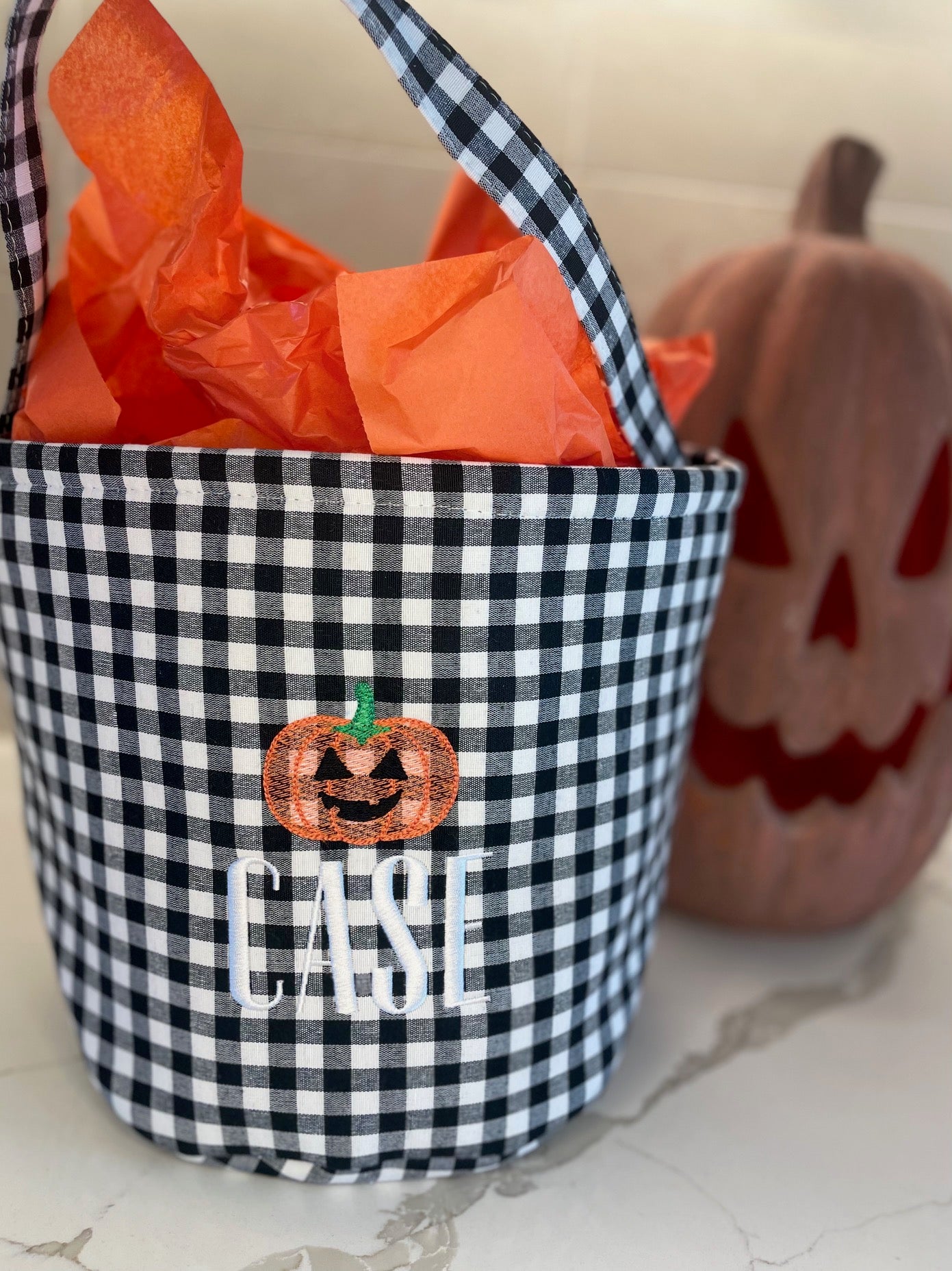 Monogrammed Boo Baskets