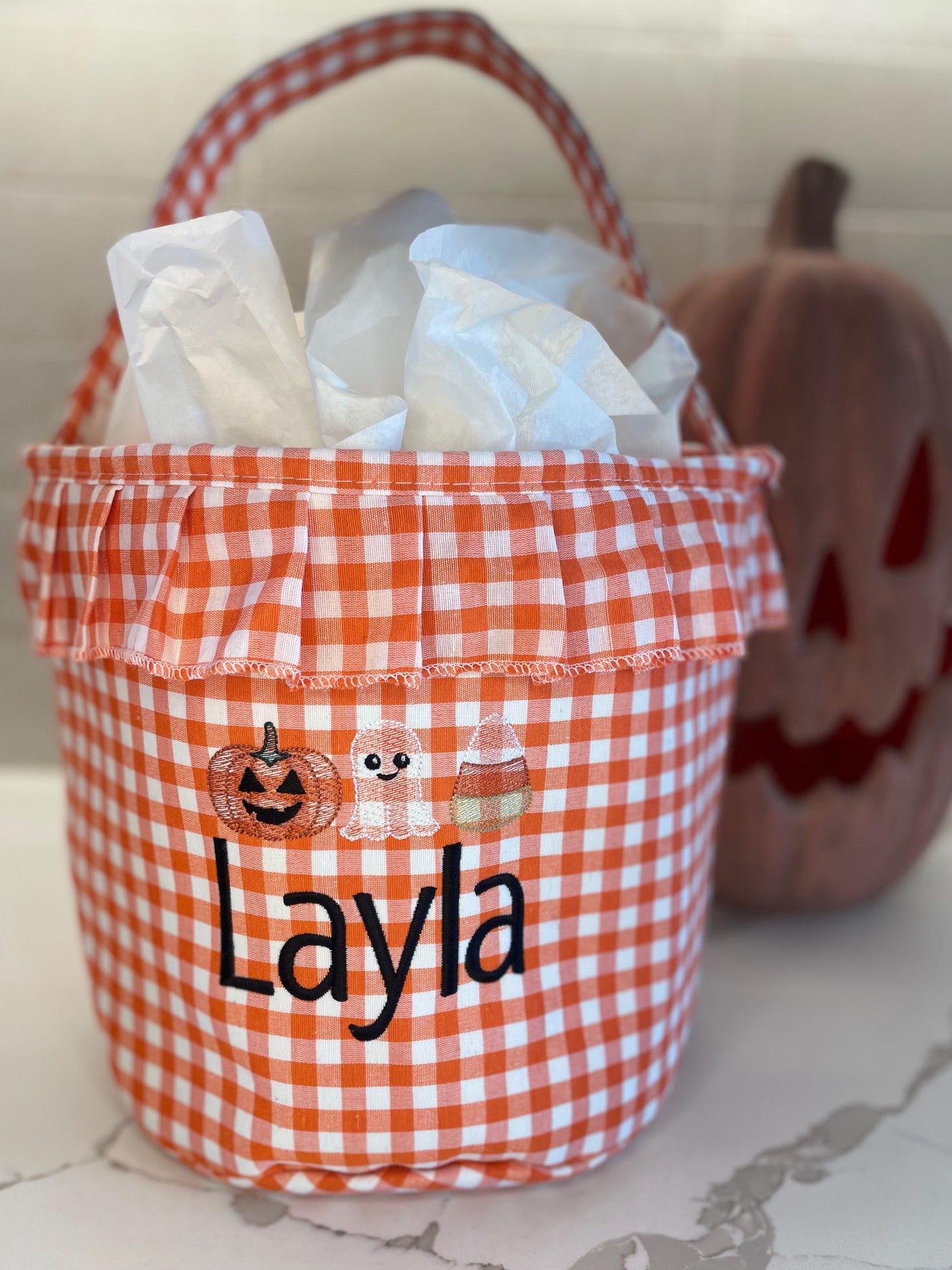 Monogrammed Boo Baskets