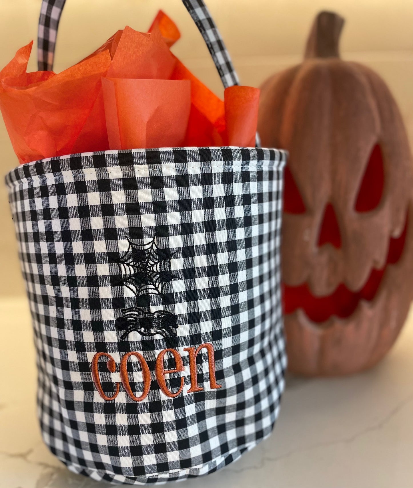 Monogrammed Boo Baskets