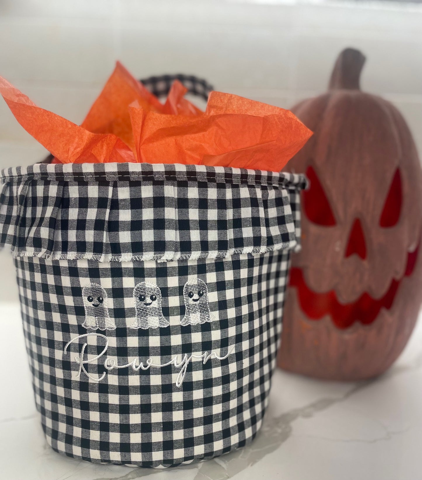Monogrammed Boo Baskets