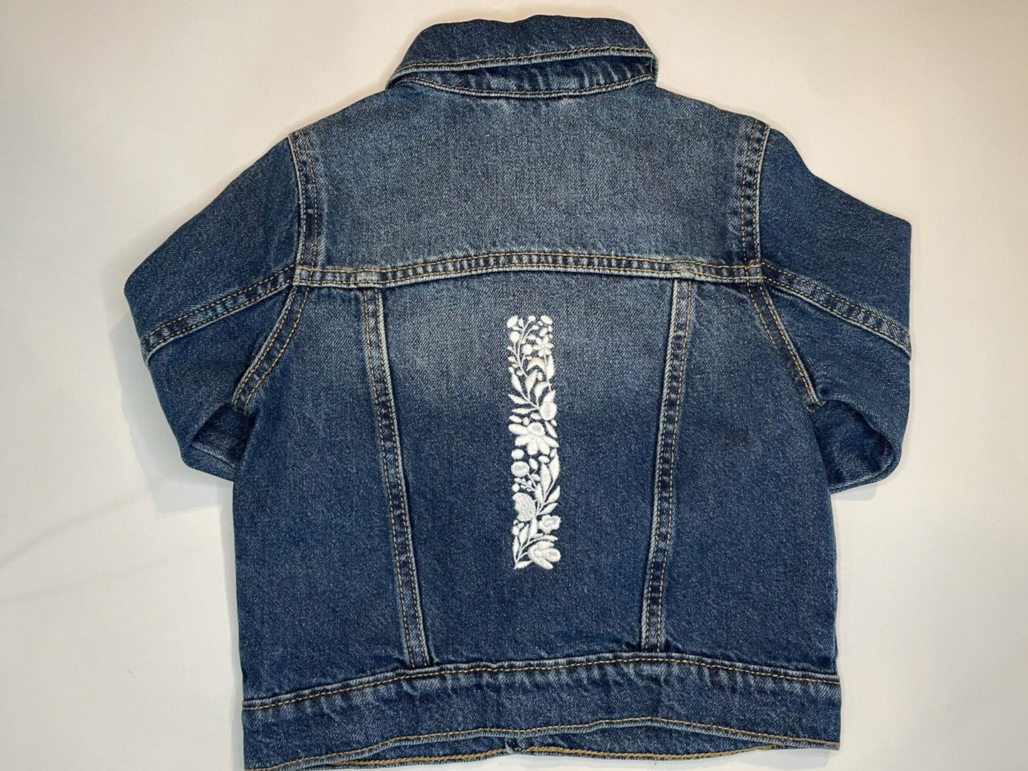 Baby/Toddler Floral Initial Jean Jacket