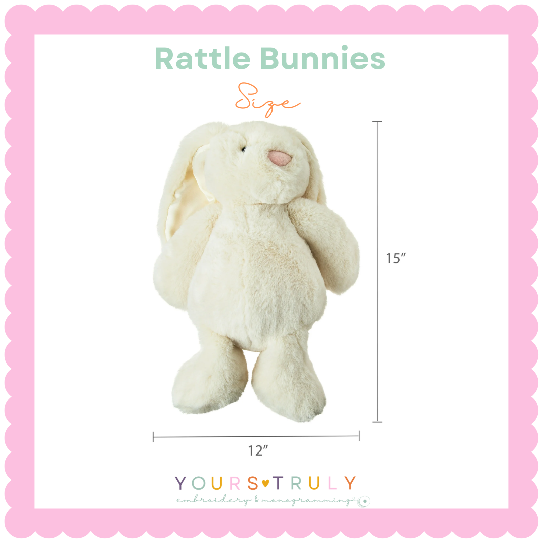 Rattle Plush Monogram Bunny