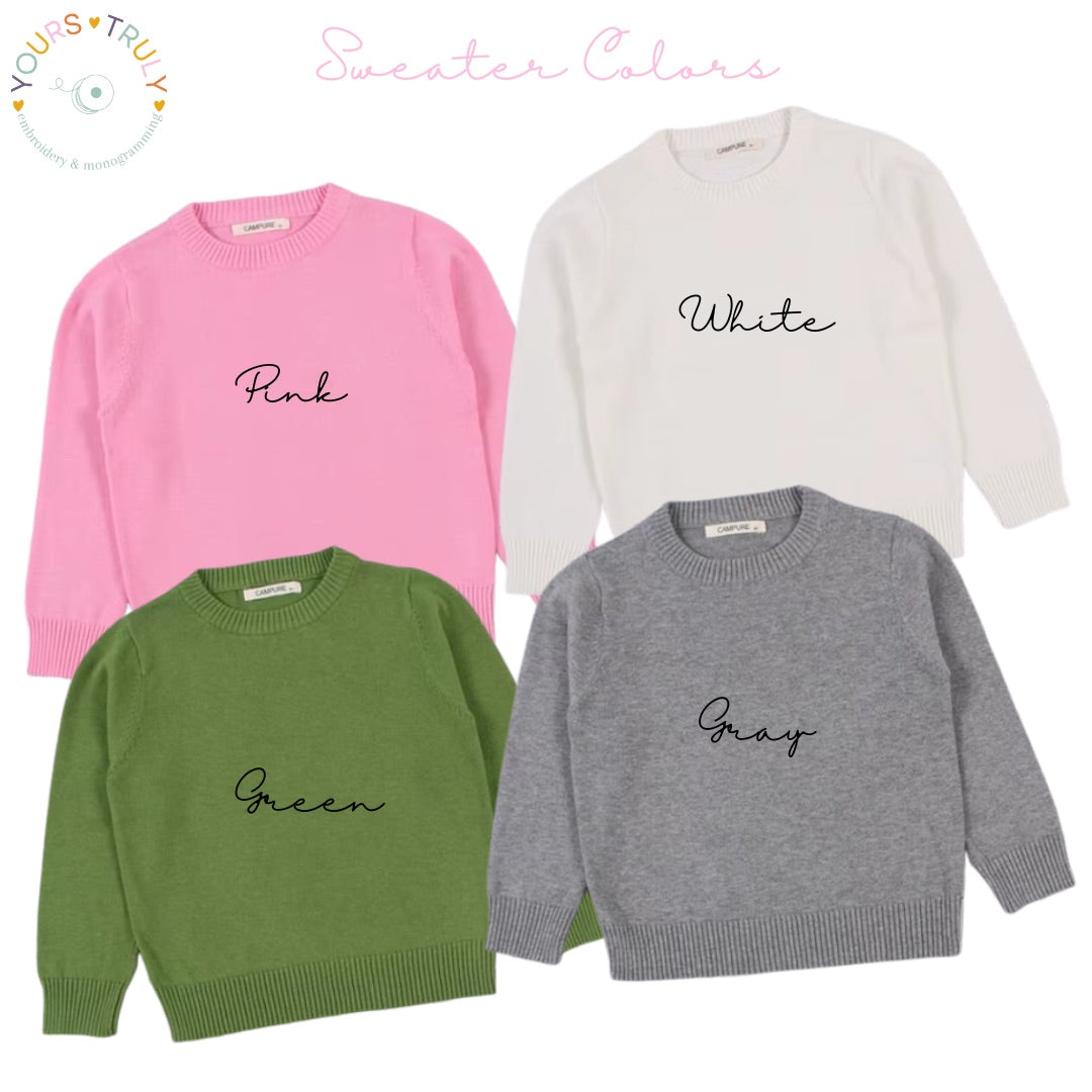 Monogrammed Toddler Nutcracker Sweaters