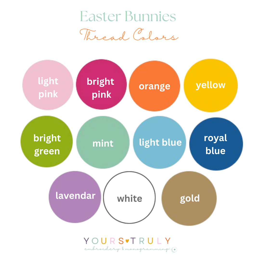 Personalized Embroidered Bunnies