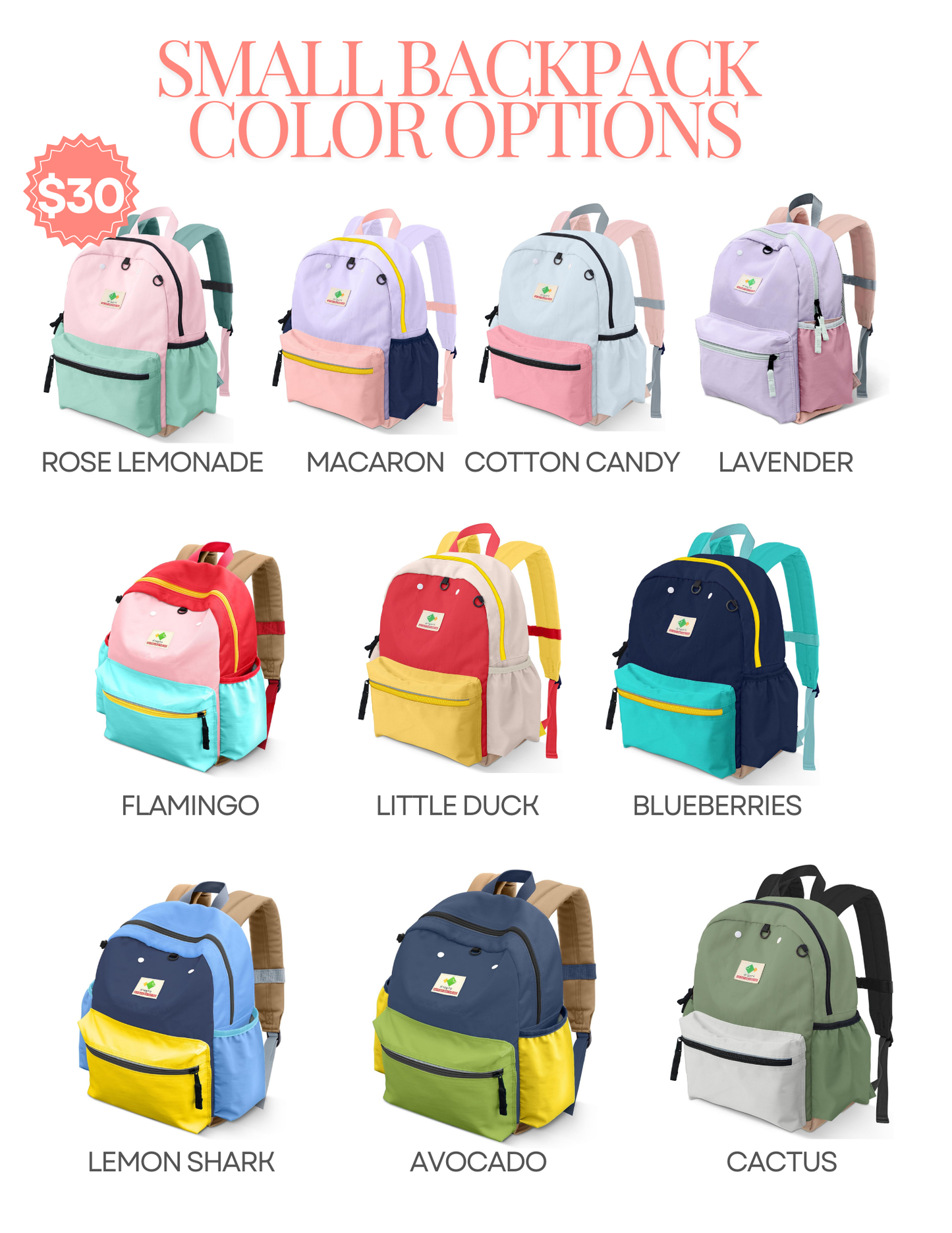 Custom small backpacks best sale