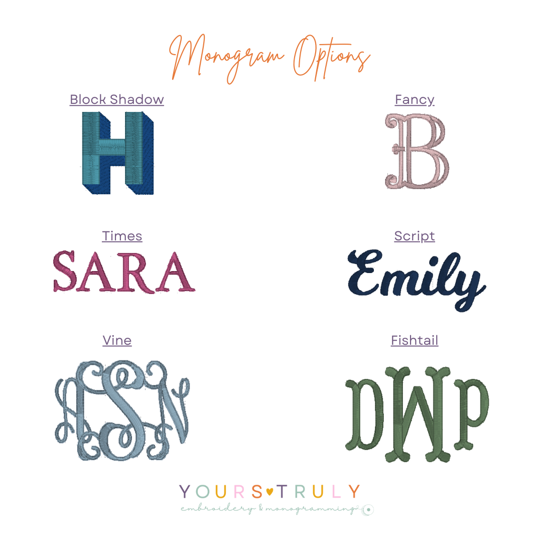 Monogrammed Block Print Canvas Tote