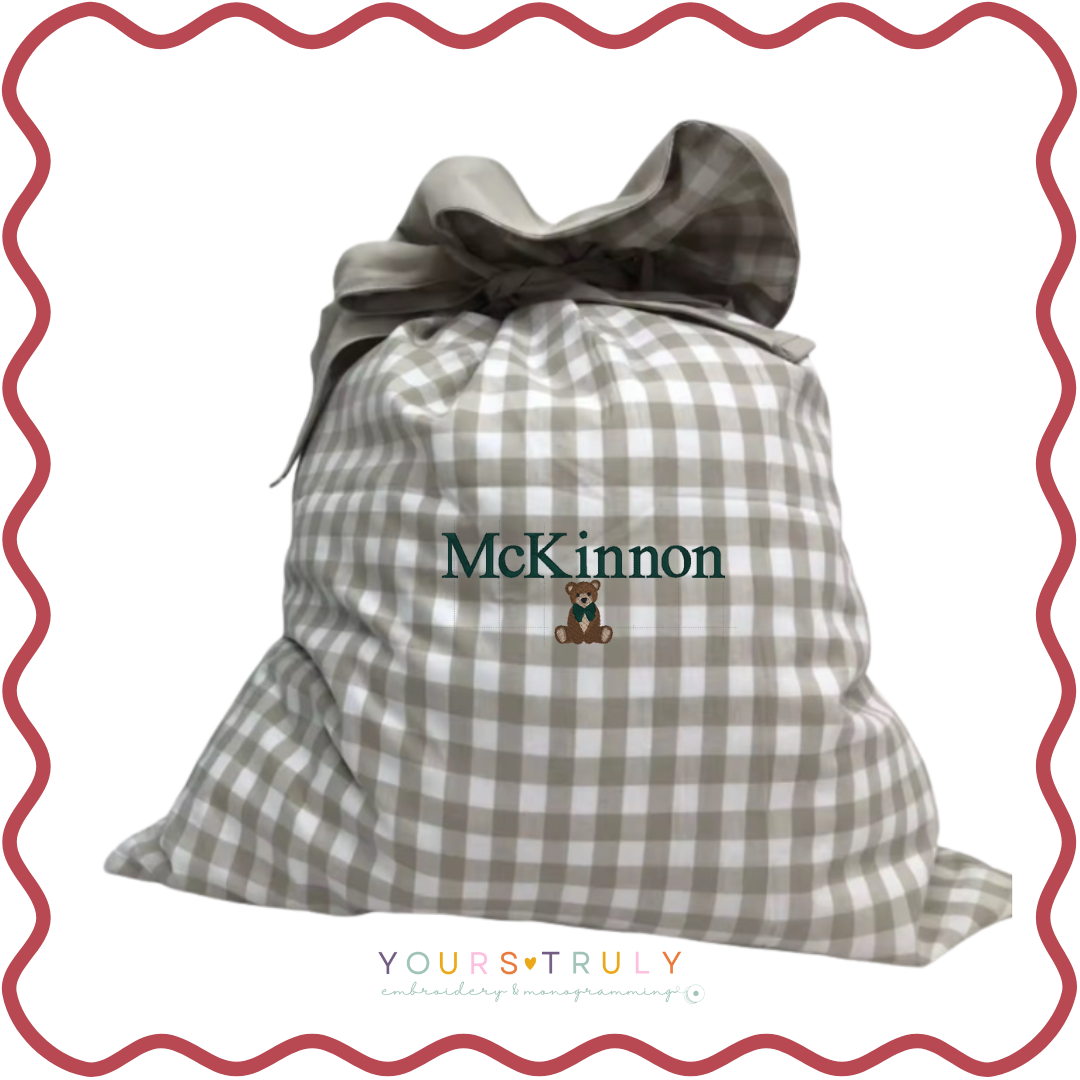 Embroidered Santa Sack