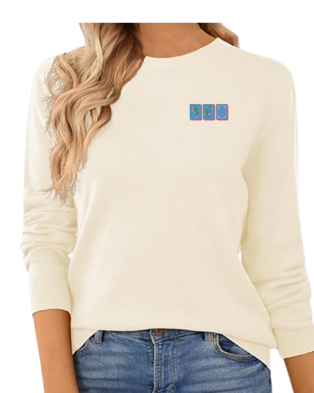 Mahjong Motif Sweater