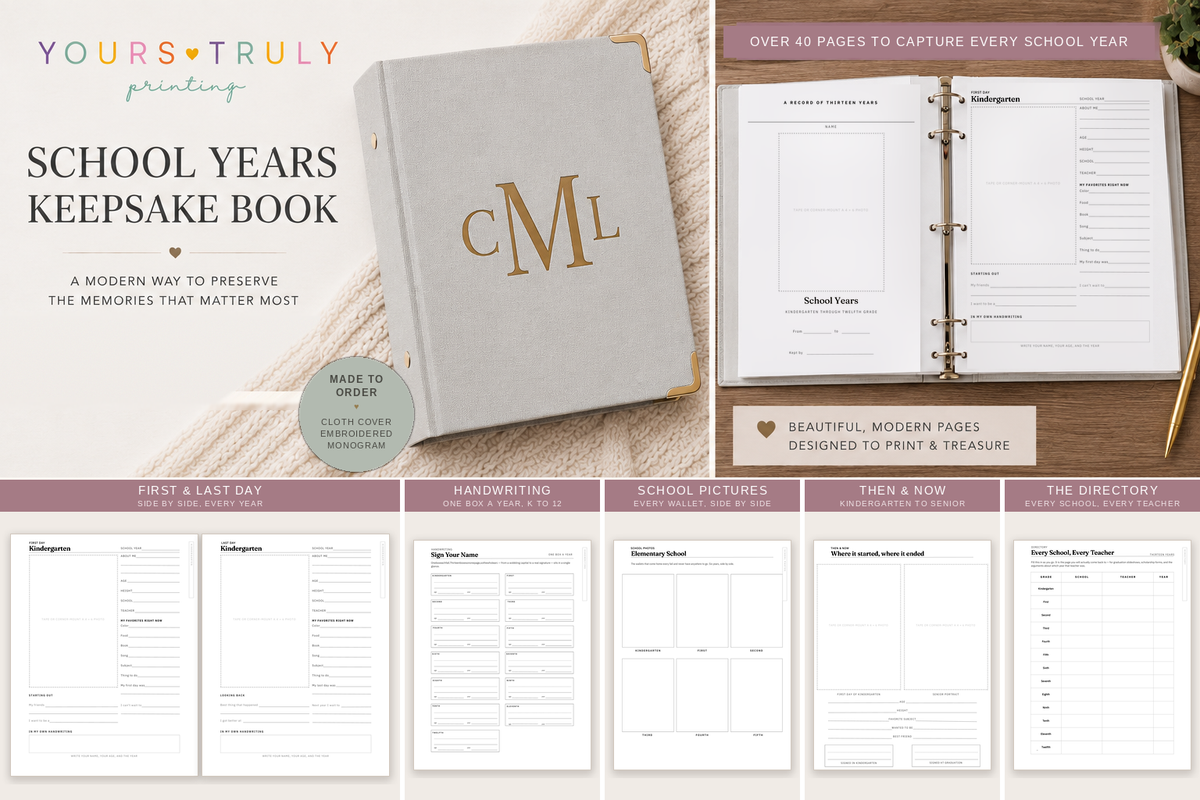 The School Years Keepsake Book | Kindergarten–12th Grade