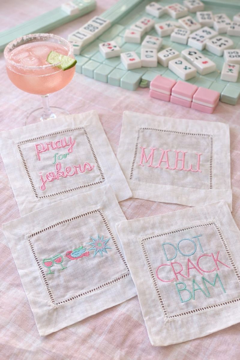Mahjong Cocktail Napkins (set of 4)