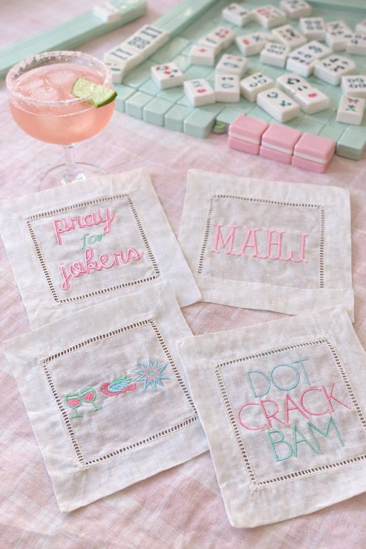 Mahjong Cocktail Napkins (set of 4)