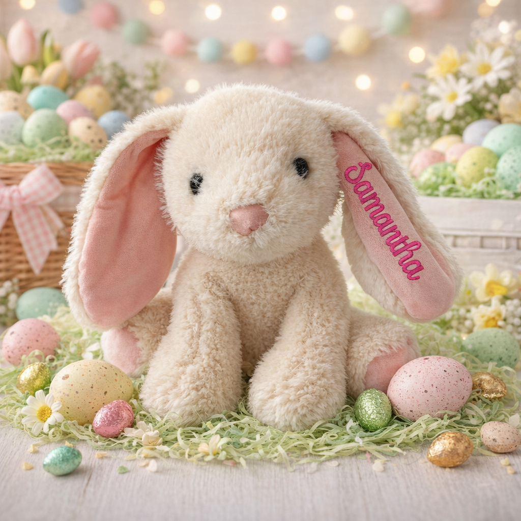 Personalized Embroidered Bunnies