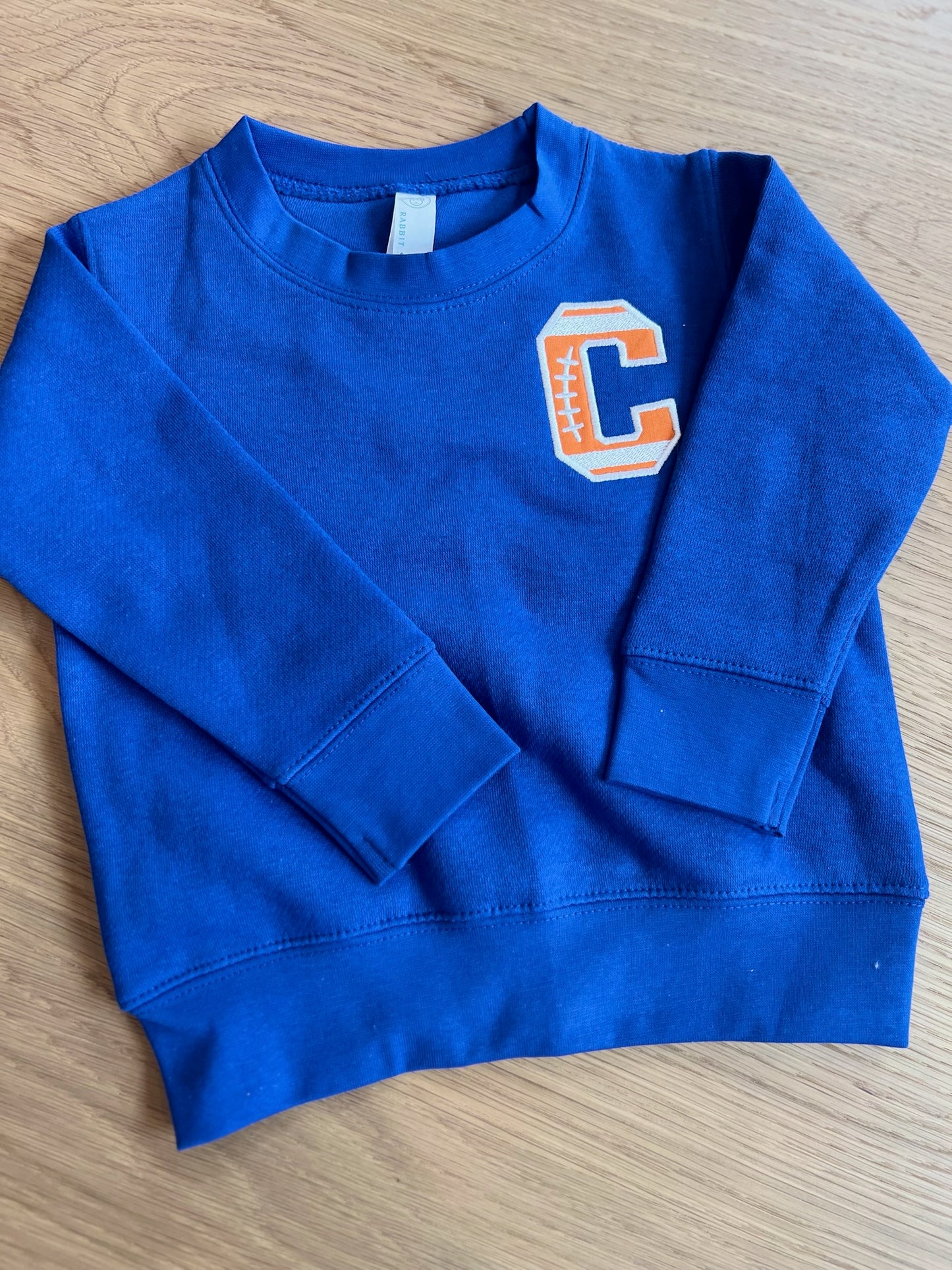 Touchdown Toddler Crewneck Initial Sweatshirt