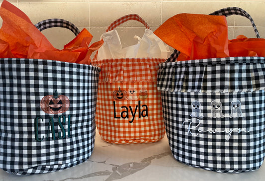 Monogrammed Boo Baskets