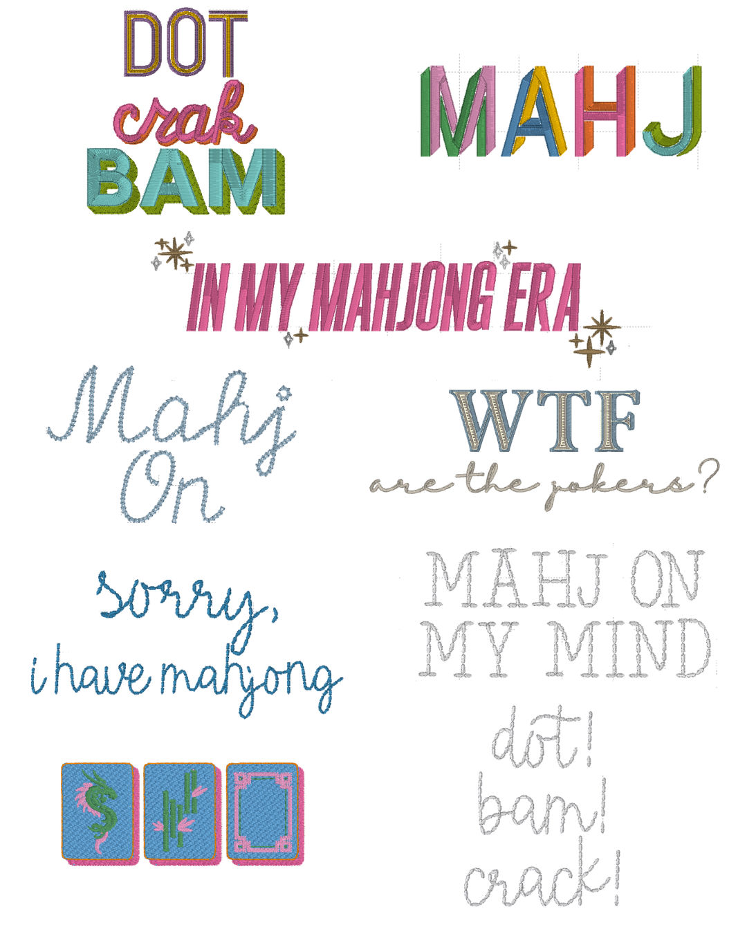 Mahjong Motif Sweater