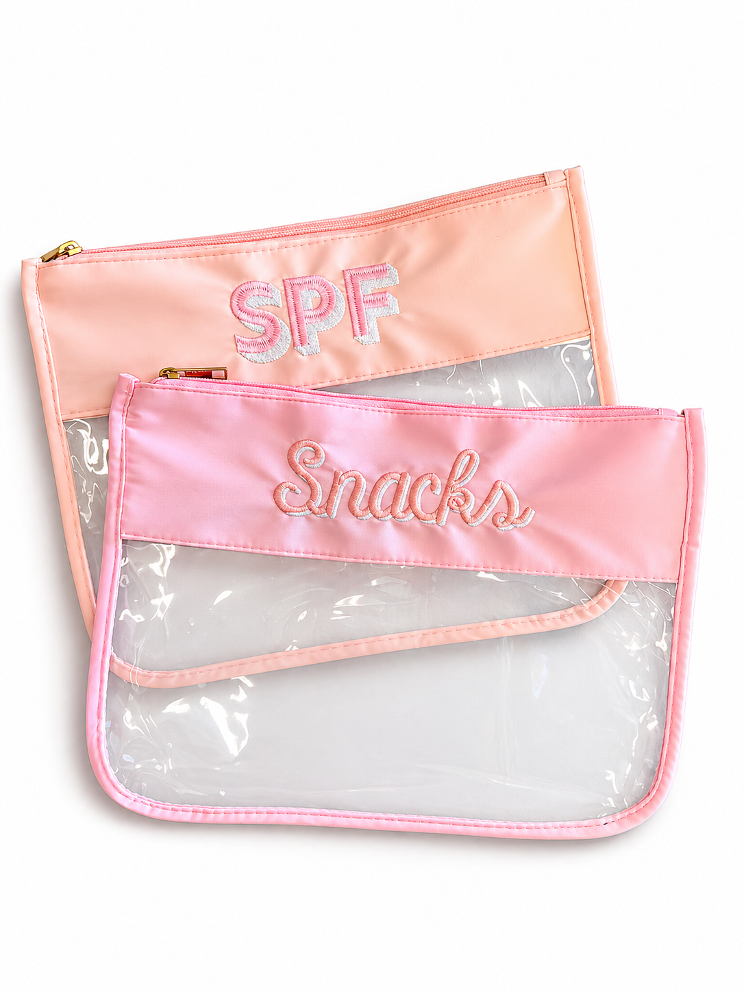 Monogrammed Vinyl Zipper Pouch