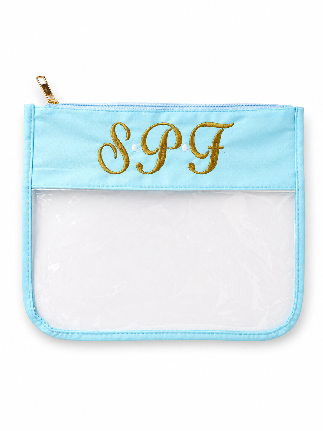 Monogrammed Vinyl Zipper Pouch